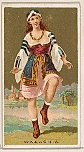 Walachia, from the Dancing Girls of the World series (N185) issued by Wm. S. Kimball & Co. by William S. Kimball & Company