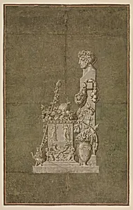 Wallpaper Panel depicting Spring with female herm