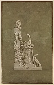 Wallpaper Panel depicting Winter with male herm