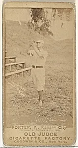 Walter Henry Porter, Pitcher, Kansas City Cowboys, from the Old Judge series (N172) for Old Judge Cigarettes by Goodwin & Company
