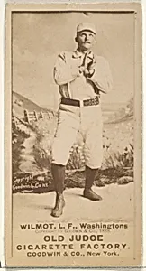 Walter Robert "Walt" Wilmot, Left Field, Washington Nationals, from the Old Judge series (N172) for Old Judge Cigarettes by Goodwin & Company