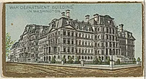 War Department Building in Washington, from the General Government and State Capitol Buildings series (N14) for Allen & Ginter Cigarettes Brands by The Gast Lithograph & Engraving Company|Allen & Ginter