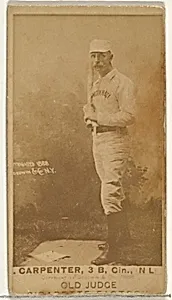 Warren William "Hick" Carpenter, 3rd Base, Cincinnati, from the Old Judge series (N172) for Old Judge Cigarettes by Goodwin & Company