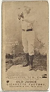 Warren William "Hick" Carpenter, 3rd Base, Cincinnati, from the Old Judge series (N172) for Old Judge Cigarettes by Goodwin & Company