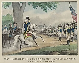 Washington Taking Command of the American Army – At Cambridge, Massachusetts, July 3rd, 1775 by Currier & Ives|George Washington