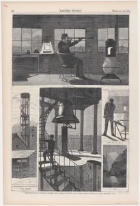Watch-Tower, Corner of Spring and Varick Streets (from "Harper's Weekly," Vol. XVIII)
