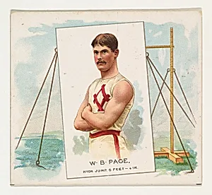W.B. Page, High Jump, from World's Champions, Second Series (N43) for Allen & Ginter Cigarettes by Lindner, Eddy & Claus|Allen & Ginter