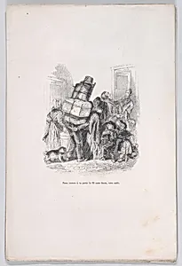 "We will be at your door at noon without fail." from the Little Miseries of Human Life by Henri Fournier|Paul-Emile-Daurand Forgues|J. J. Grandville