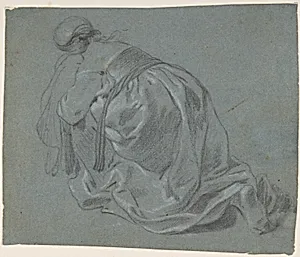 Weeping Woman Kneeling, Seen from Behind