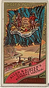 West Virginia, from Flags of the States and Territories (N11) for Allen & Ginter Cigarettes Brands by Allen & Ginter