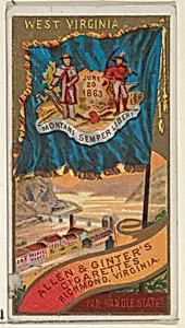 West Virginia, from Flags of the States and Territories (N11) for Allen & Ginter Cigarettes Brands by Allen & Ginter