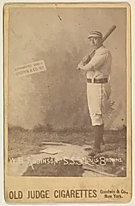 W.H. Robinson, Shortstop, St. Louis Browns, from the series Old Judge Cigarettes by Goodwin & Company