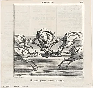 What a joy to be a voter!, from 'News of the day,' published in Le Charivari, May 5, 1870 by Arnaud de Vresse|Walter Frères|Honoré Daumier