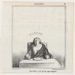 What the hell can destroy her appetite?, from 'News of the day,' published in Le Charivari, January 31, 1868