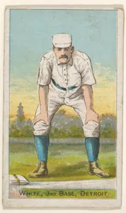 White, 3rd Base, Detroit, from the Gold Coin series (N284) for Gold Coin Chewing Tobacco