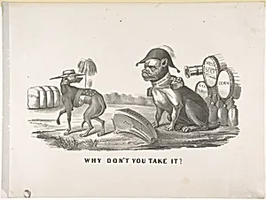 Why Don't You Take It? by Currier & Ives|Jefferson Davis|Ulysses S. Grant