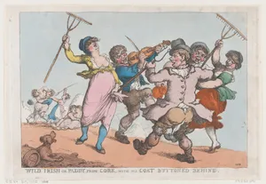 Wild Irish, or Paddy from Cork with his Coat Buttoned Behind by Thomas Rowlandson|Thomas Tegg|George Murgatroyd Woodward