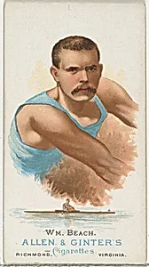 William Beach, Oarsman, from World's Champions, Series 1 (N28) for Allen & Ginter Cigarettes by Lindner, Eddy & Claus|Allen & Ginter