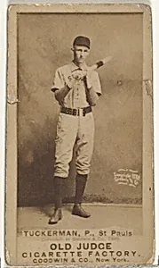 William H. Tuckerman, Pitcher, St. Paul Apostles, from the Old Judge series (N172) for Old Judge Cigarettes by Goodwin & Company