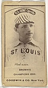 William H. "Yank" Robinson, Shortstop, St. Louis Browns, from the Old Judge series (N172) for Old Judge Cigarettes by Goodwin & Company