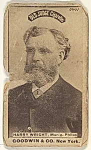 William Henry "Harry" Wright, Manager, Philadelphia, from the Old Judge series (N172) for Old Judge Cigarettes by Goodwin & Company