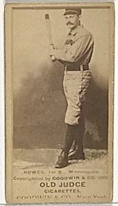 William Hildreth "Bill" Hawes, 1st Base, Minneapolis, from the Old Judge series (N172) for Old Judge Cigarettes by Goodwin & Company