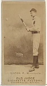 William Miller "Bill" Vinton, Pitcher, Minneapolis, from the Old Judge series (N172) for Old Judge Cigarettes by Goodwin & Company
