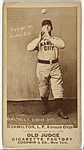 William Robert "Sliding Billy" Hamilton, Left Field, Kansas City Cowboys, from the Old Judge series (N172) for Old Judge Cigarettes by Goodwin & Company