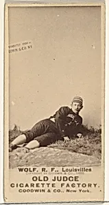 William Van Winkle "Jimmy" Wolf, Right Field, Louisville Colonels, from the Old Judge series (N172) for Old Judge Cigarettes by Goodwin & Company