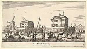 Winter Scene at the Blockhouse in Amsterdam by Reinier Nooms, called Zeeman