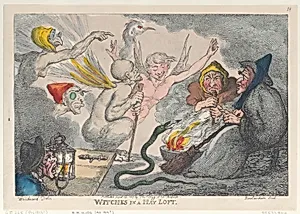 Witches in a Hay Loft by Thomas Rowlandson|Rudolph Ackermann, London|George Murgatroyd Woodward