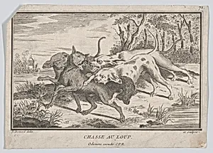 Wolf Hunt by Louis Pierre Boitard