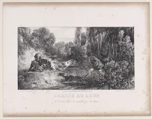 Wolf Hunt: Animal Wounded and Attacked by Dogs, from the series Hunting Scenes
