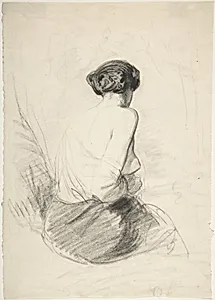 Woman Seated, Seen from Back