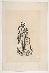 Woman with a Churn by Jean-François Millet