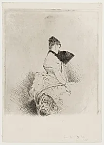 Woman with a fan