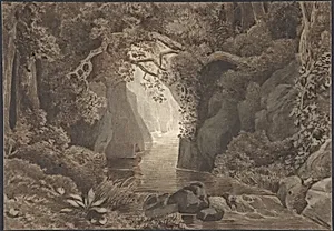 Wooded Landscape with a Creek by Christoph Nathe