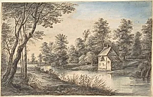 Wooded Landscape with a House beside a River