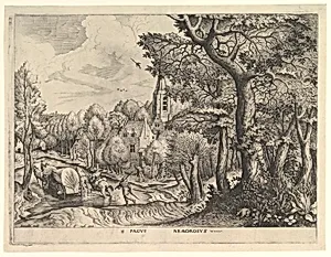 Wooded Region (Pagus Nemorosus) from The Large Landscapes by Pieter Bruegel the Elder|Johannes van Doetecum I|Lucas van Doetecum|Hieronymus Cock