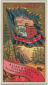 Wyoming, from Flags of the States and Territories (N11) for Allen & Ginter Cigarettes Brands by Allen & Ginter