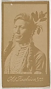 Yellow Dog, from the Indian Chiefs series (N681) promoting Old Fashion Fine Cut Tobacco