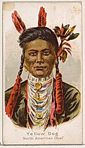Yellow Dog, North American Chief, from the Savage and Semi-Barbarous Chiefs and Rulers series (N189) issued by Wm. S. Kimball & Co. by William S. Kimball & Company