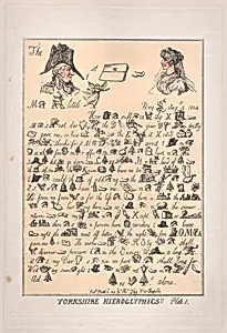 Yorkshire Hieroglyphics, Plate 1 by Prince Frederick Augustus, Duke of York and Albany|Mary Anne Clarke|Thomas Tegg|Thomas Rowlandson
