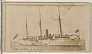 Yorktown, U.S.N., from the Famous Ships series (N50) for Virginia Brights Cigarettes by Allen & Ginter