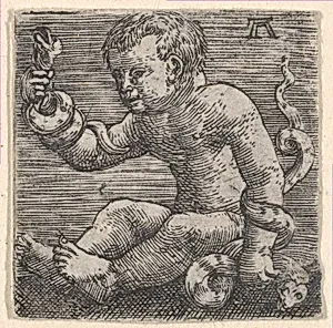 Young Hercules Killing the Snakes by Albrecht Altdorfer