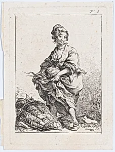 Young Woman Carrying Vegetables