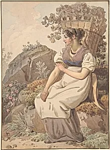 Young Woman in the Vaudois after the Grape Harvest