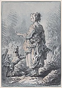 Young Woman with a Dog