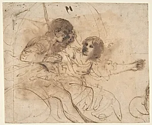 Youth in a Chariot with Attendant Young Woman