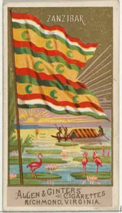 Zanzibar, from Flags of All Nations, Series 2 (N10) for Allen & Ginter Cigarettes Brands